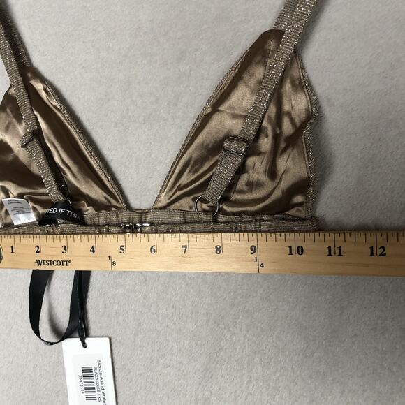 NWT SLA The Label Astrid Bralette Sz XS Bronze Metallic Sparkly NEW - Picture 3 of 10